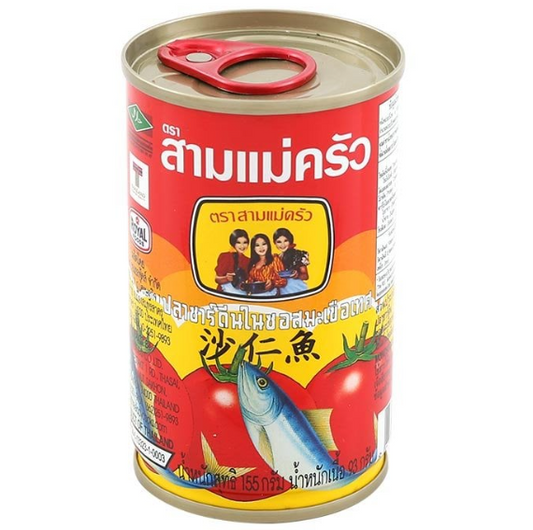 Three Lady Cooks Sardines in Tomato Sauce 155 g. - สามแม่ครัว ปลาซาร์ดีนในซอสมะเขือเทศ 155 ก.