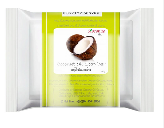 KOCONAE Coconut Oil Soap 100 g. - โคโคเน่ สบู่น้ำมันมะพร้าว 100 ก.