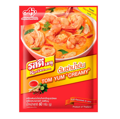 ROSDEE MENU Tom Yum Creamy 60 g. x 10 units - รสดีเมนู เครื่องต้มยำน้ำข้นกึ่งสำเร็จรูปชนิดผง 60 ก. x 10 ชิ้น