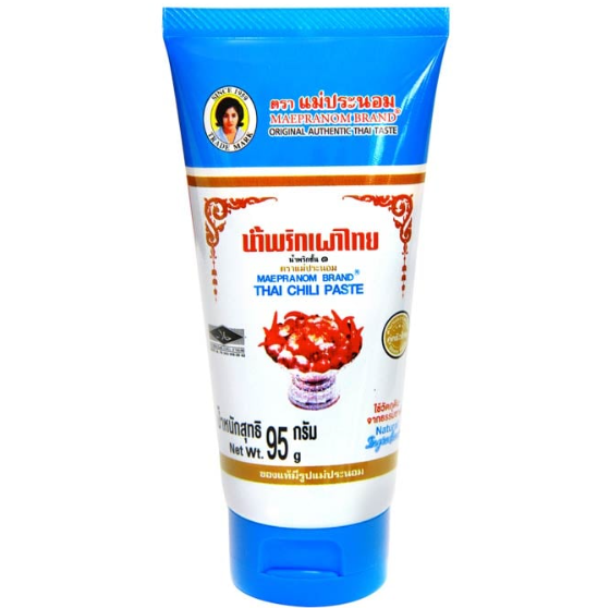 MAEPRANOM Thai Chili Paste (Tube) 95 g. -แม่ประนอม น้ำพริกเผาไทย 95 ก.